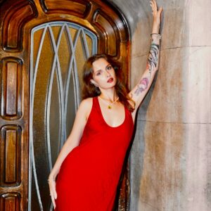 Carmen bordó flamenco ruha